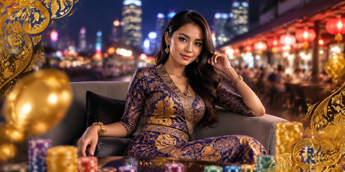 Pemain kasino dengan pakaian batik di Kuala Lumpur menikmati pengalaman pertaruhan