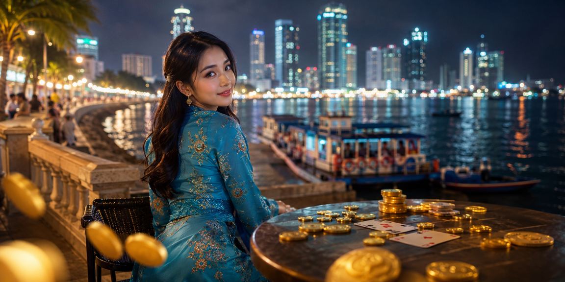 Pengguna ds3 dari Pulau Pinang menikmati permainan kasino dalam pakaian baju kurung
